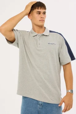 Straight Shooter Polo Grey Marle