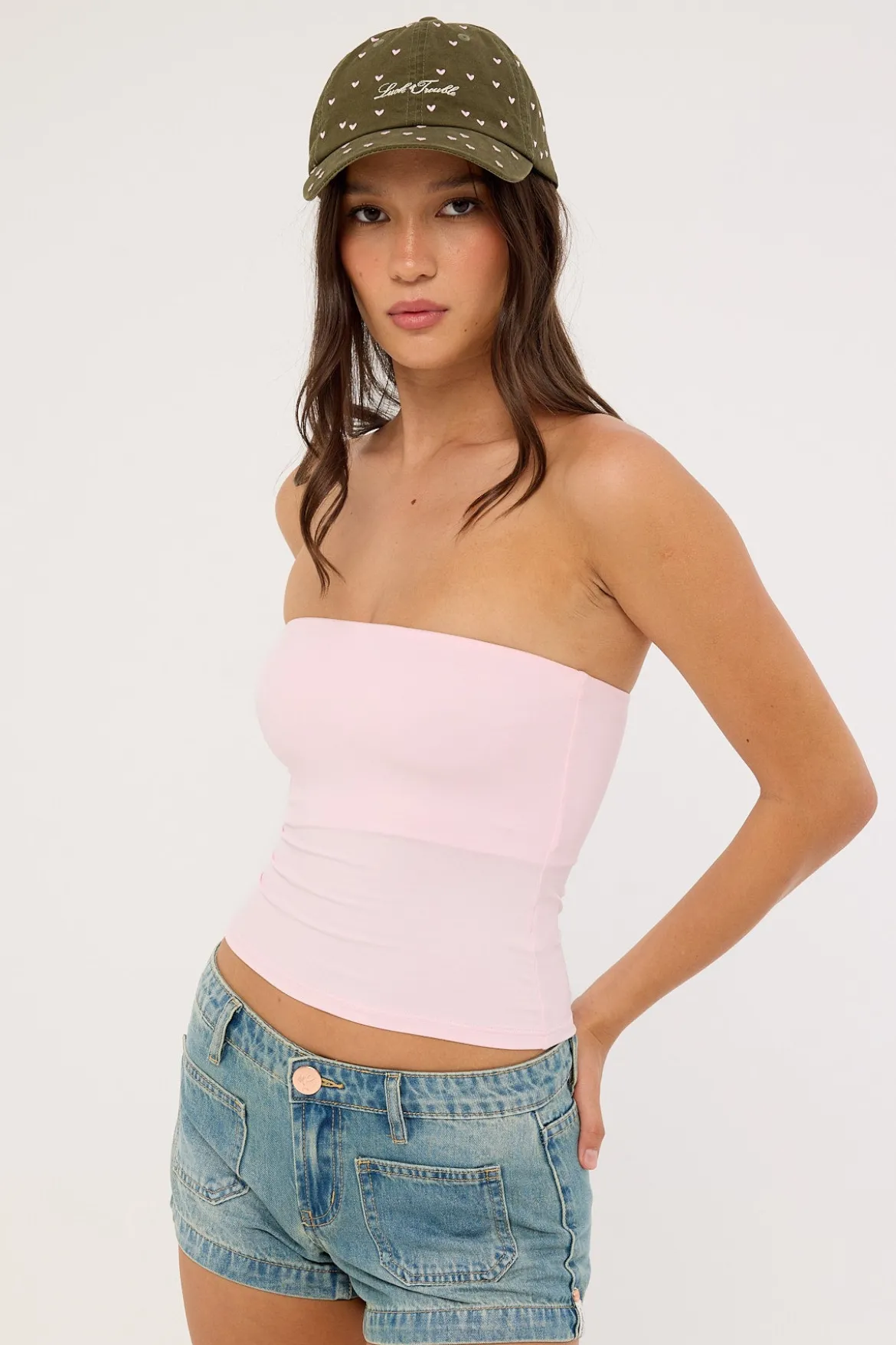 Strapless Tube Top Pink