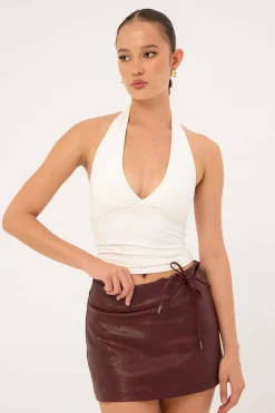 Strata Tie Skort Burgundy