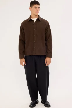 Stratos Heavyweight Overshirt Dark Brown