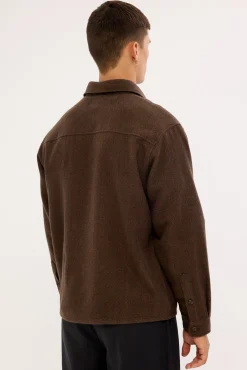 Stratos Heavyweight Overshirt Dark Brown