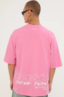 Stratus Street Super Heavy Tee Pink