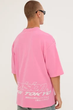 Stratus Street Super Heavy Tee Pink