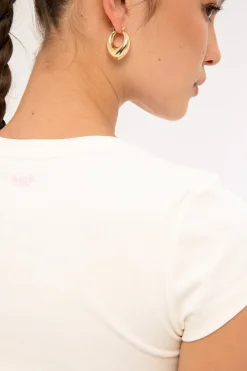 Strawberry Market Baby Tee White