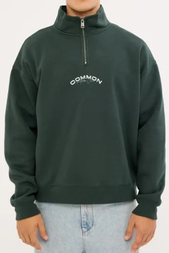 Stride Quarter Zip Sweater Dark Green