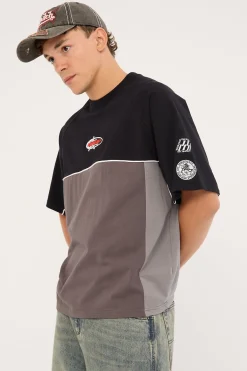 Strike 2 Panel Raglan Oversize Tee Black