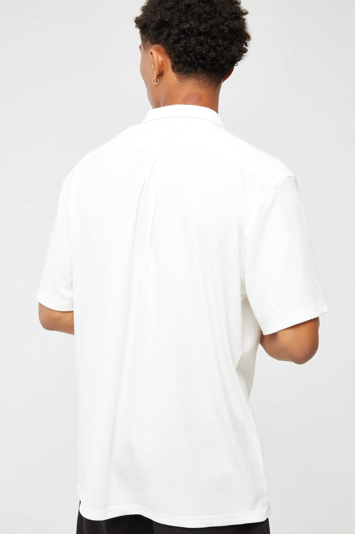 Studio Recycled Resort Collar Shirt Off White