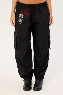 Sumi Dragon Cargo Pant Black
