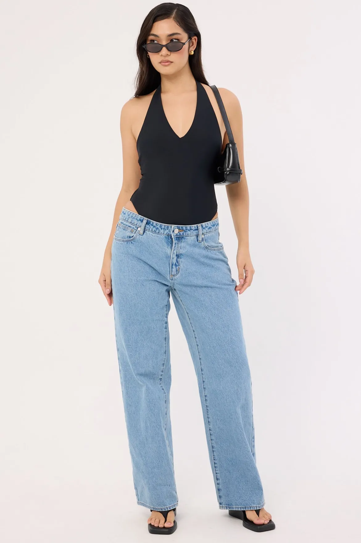 Sunlit Halter One Piece Black