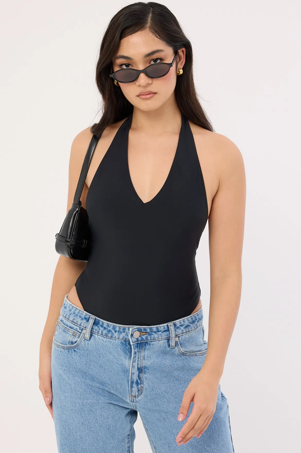 Sunlit Halter One Piece Black