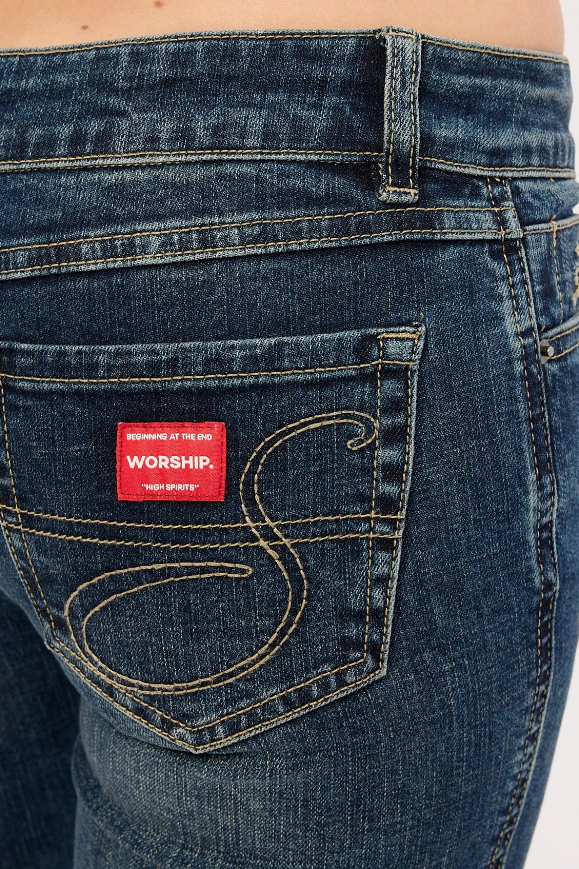 Super Low Bootcut Jean Dirty Midnight Blue Denim