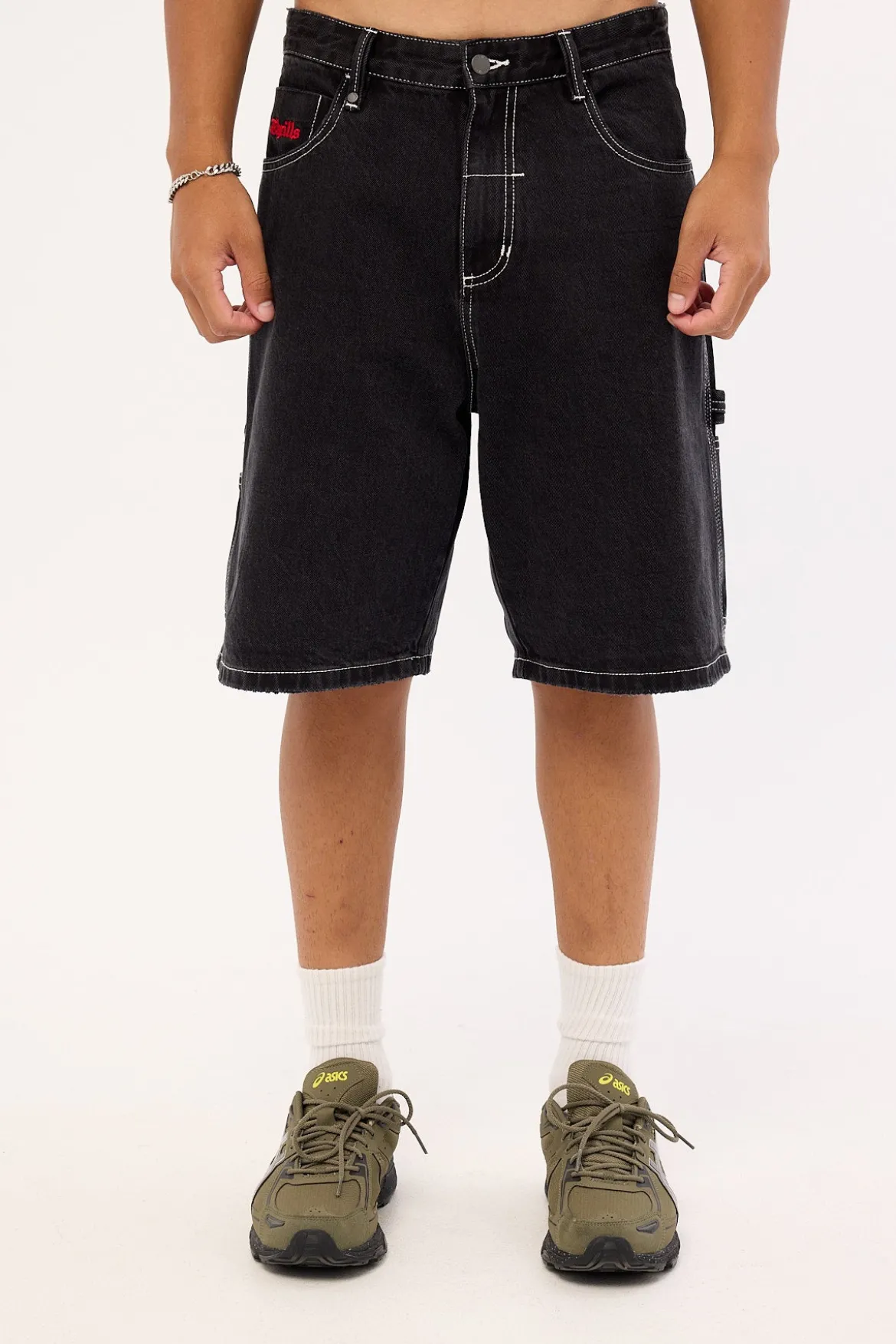 Superstition Biggest Slacker Baggy Carpenter Short Aged Black