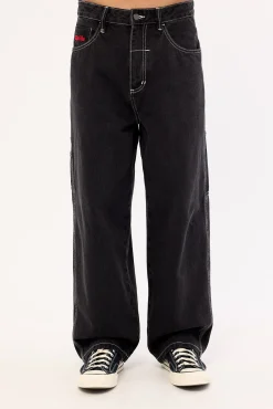 Superstition Biggest Slacker Baggy Carpenter Jean Aged Black