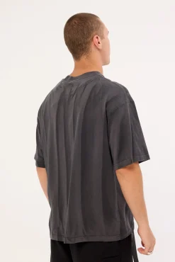 Superstition Sunfade Box Fit Oversize Cropped Tee Dark Sunfade Bleach Charcoal