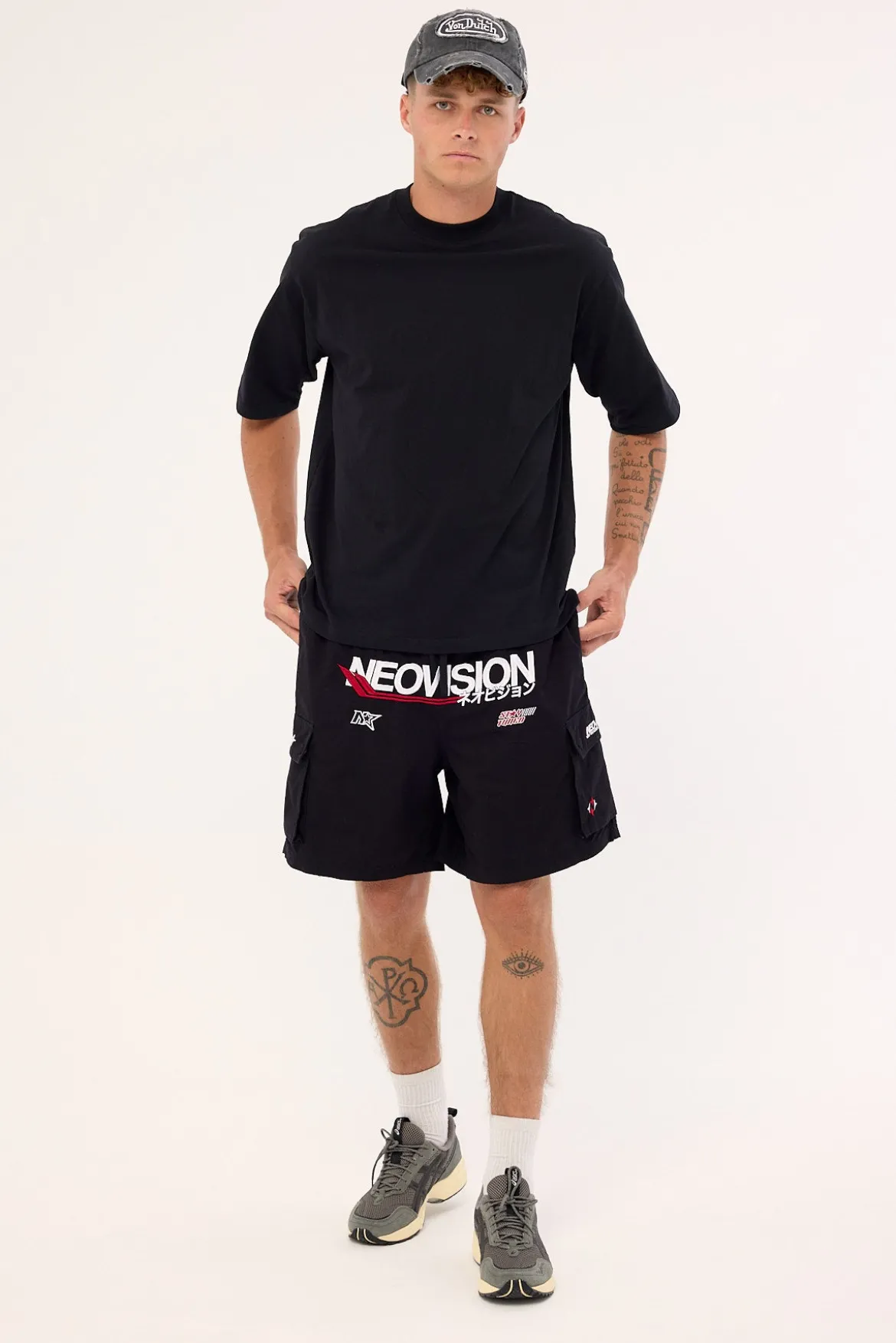 Surge Elastic Waist Cargo Short Black