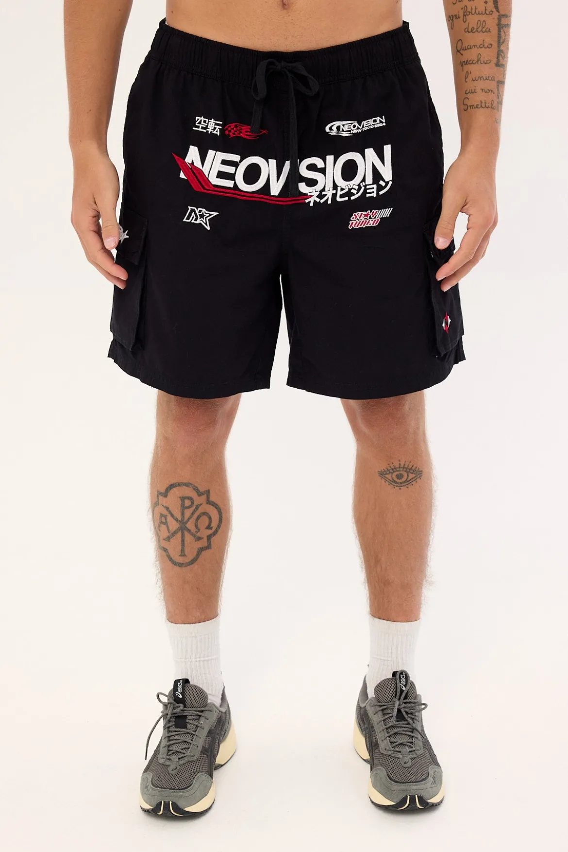Surge Elastic Waist Cargo Short Black