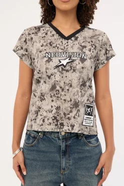 Surplus V Neck Jersey Relaxed Tee Camo