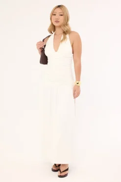 Suvi Halter Maxi Dress White