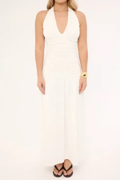 Suvi Halter Maxi Dress White