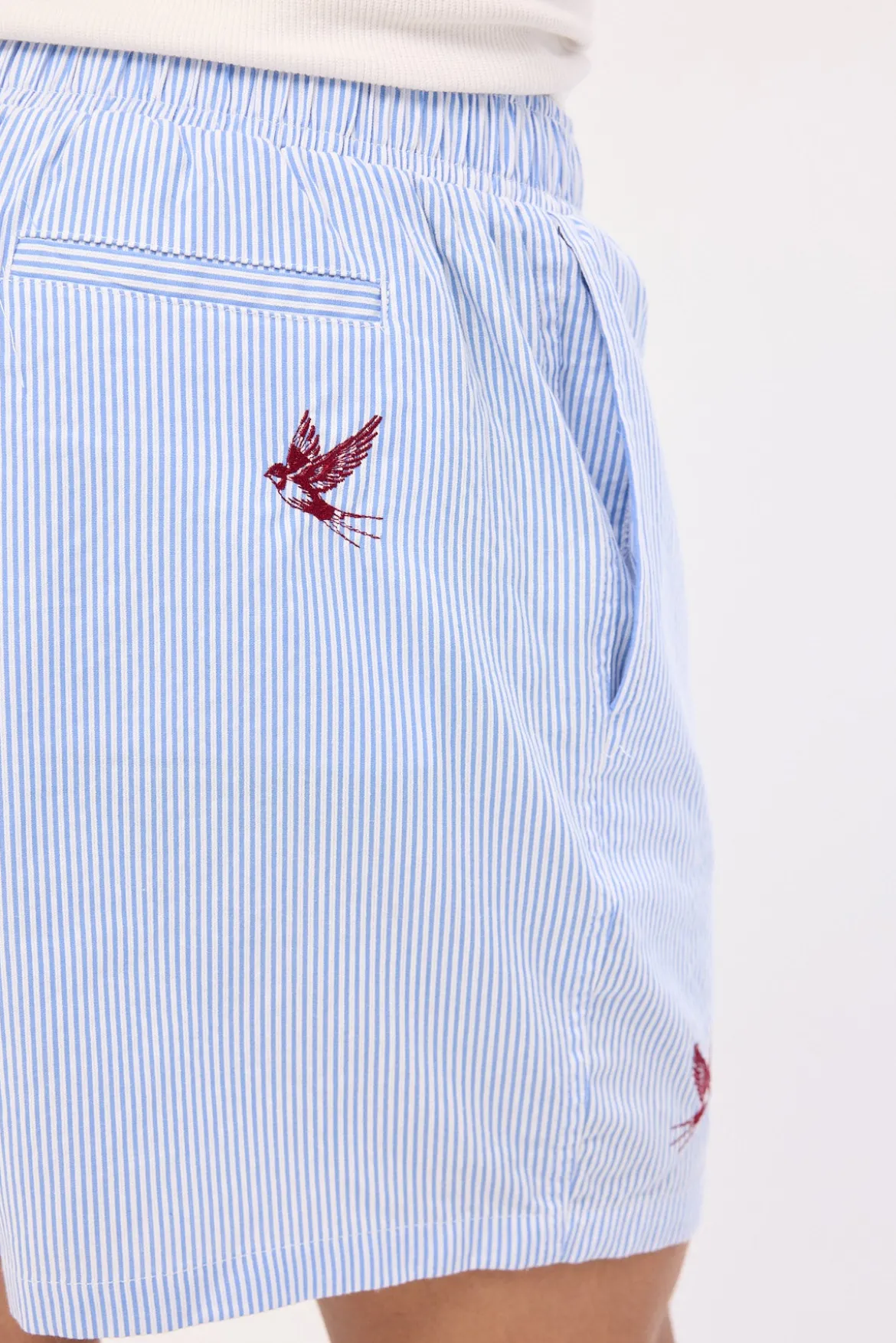 Swallows Cotton Short Blue Stripe