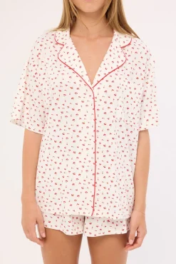 Sweet Sundays Sleep Top White