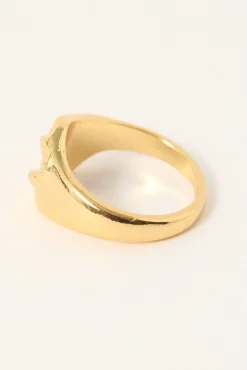 Swirl Wave Ring 18k Gold Plated