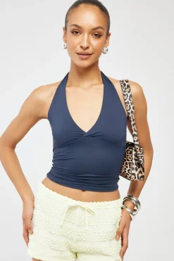 Sylvia Recycled Halter Top Ink