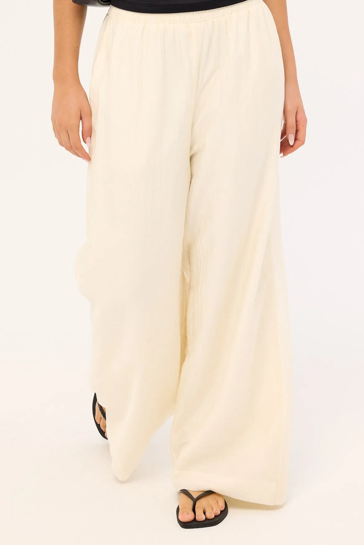 Sylvie High Rise Pants Cream