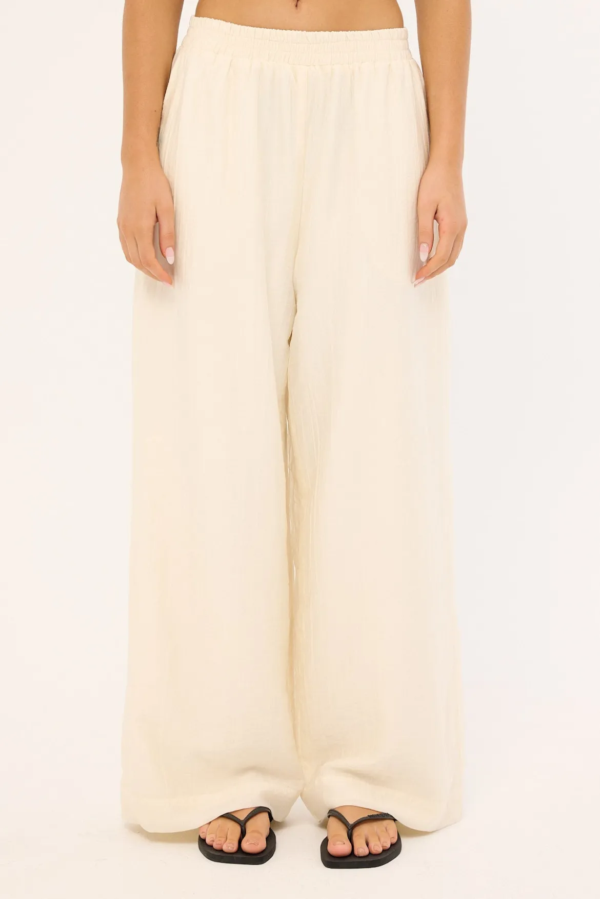 Sylvie High Rise Pants Cream