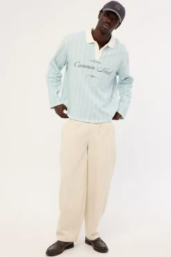 Sync Cropped Long Sleeve Rugby Polo
