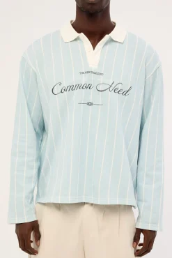 Sync Cropped Long Sleeve Rugby Polo