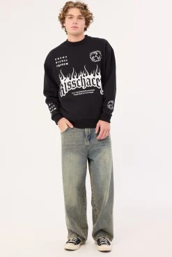 System Relaxed Sweater Jet Black
