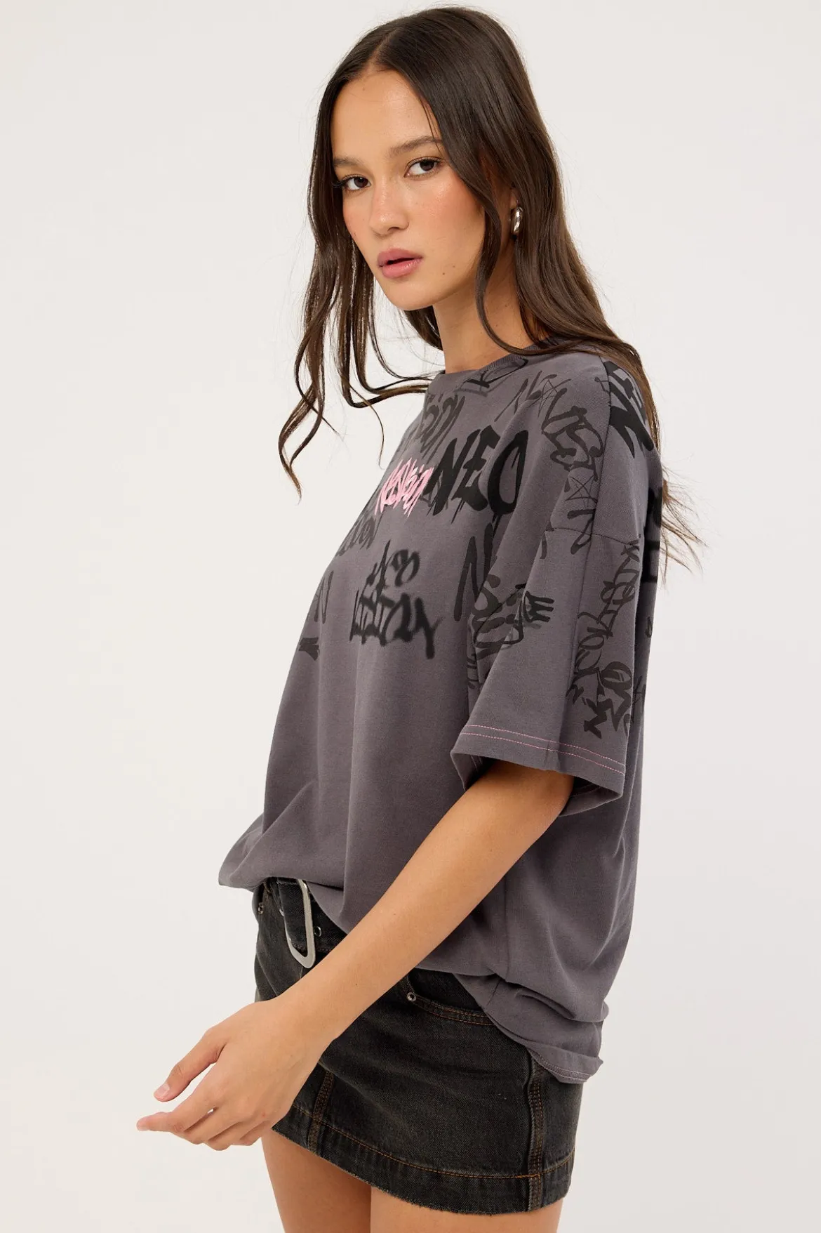 Tagger Relaxed Tee Washed Black