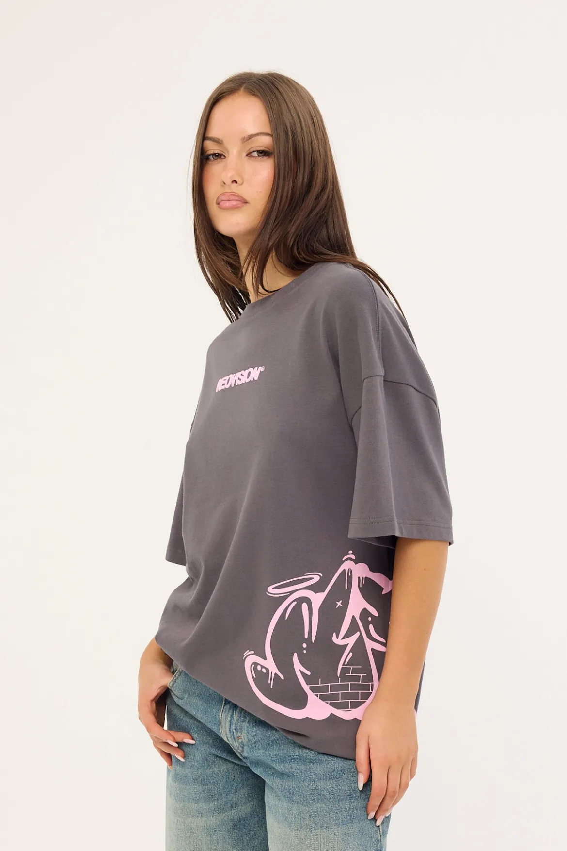 Tagging Streets Heavyweight Relaxed Tee Navy