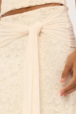 Tahlia Lace Maxi Skirt Cream