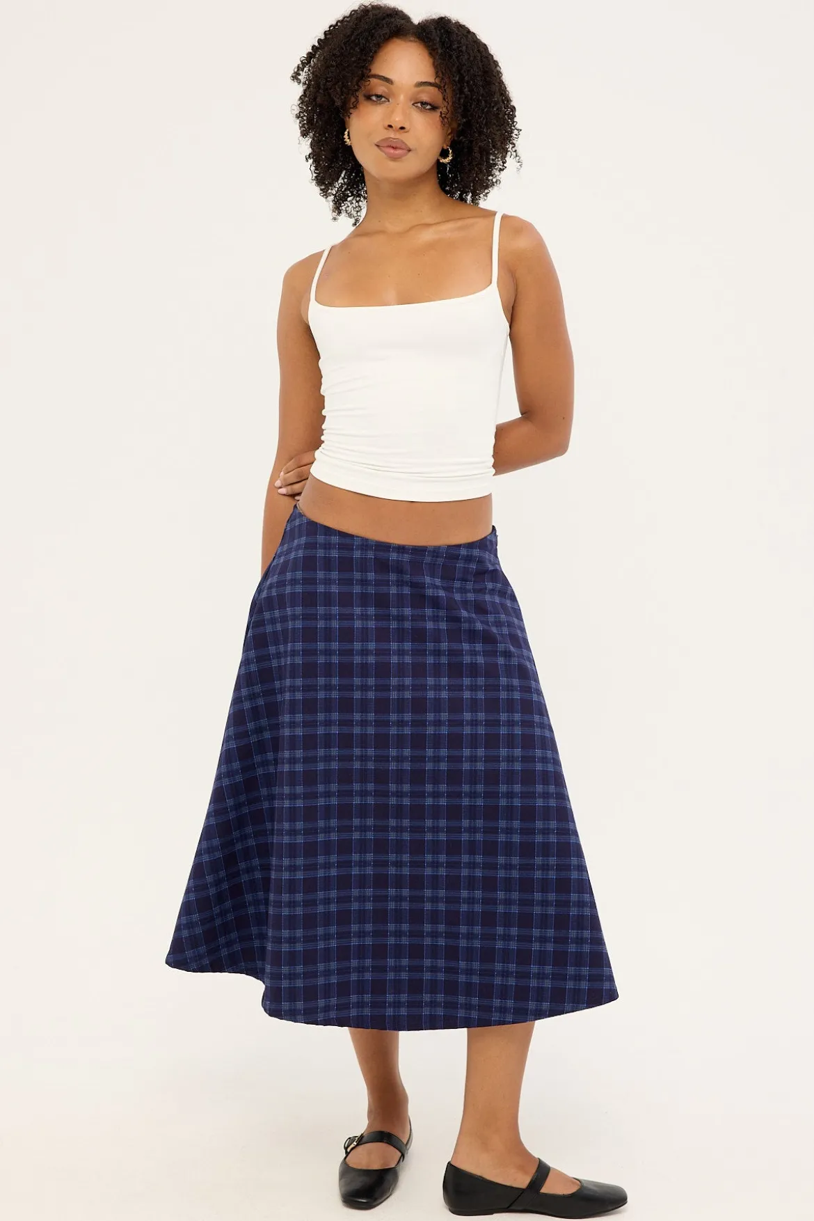 Takara Skirt Midnight Check Blue