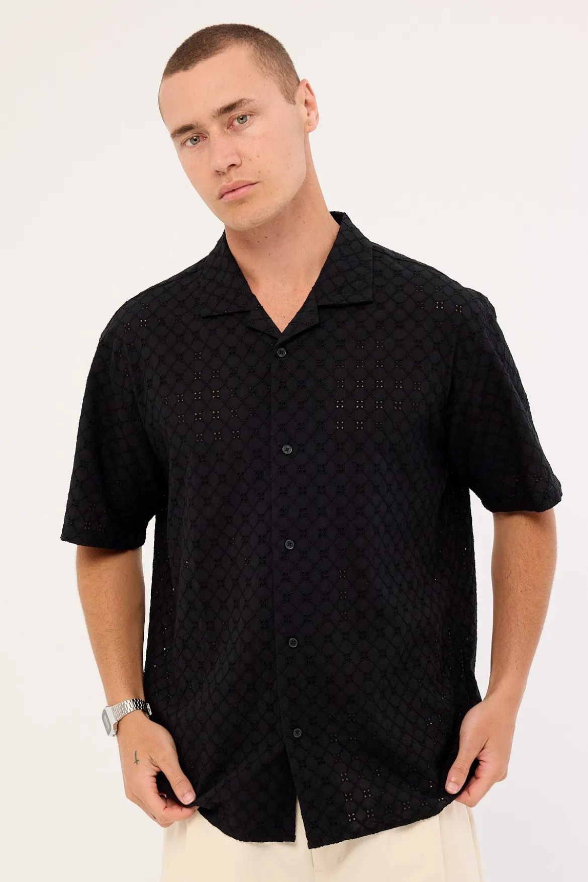 Tapestry Resort Shirt Black