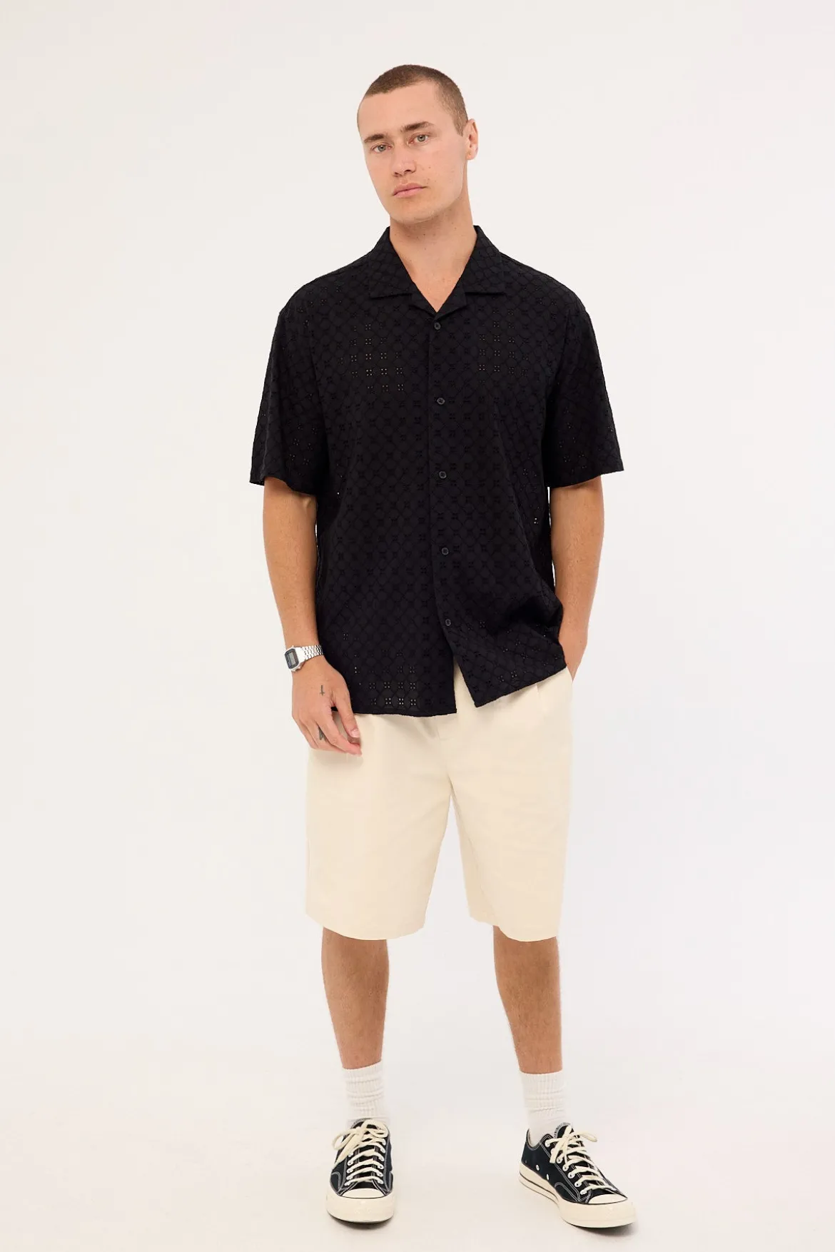 Tapestry Resort Shirt Black