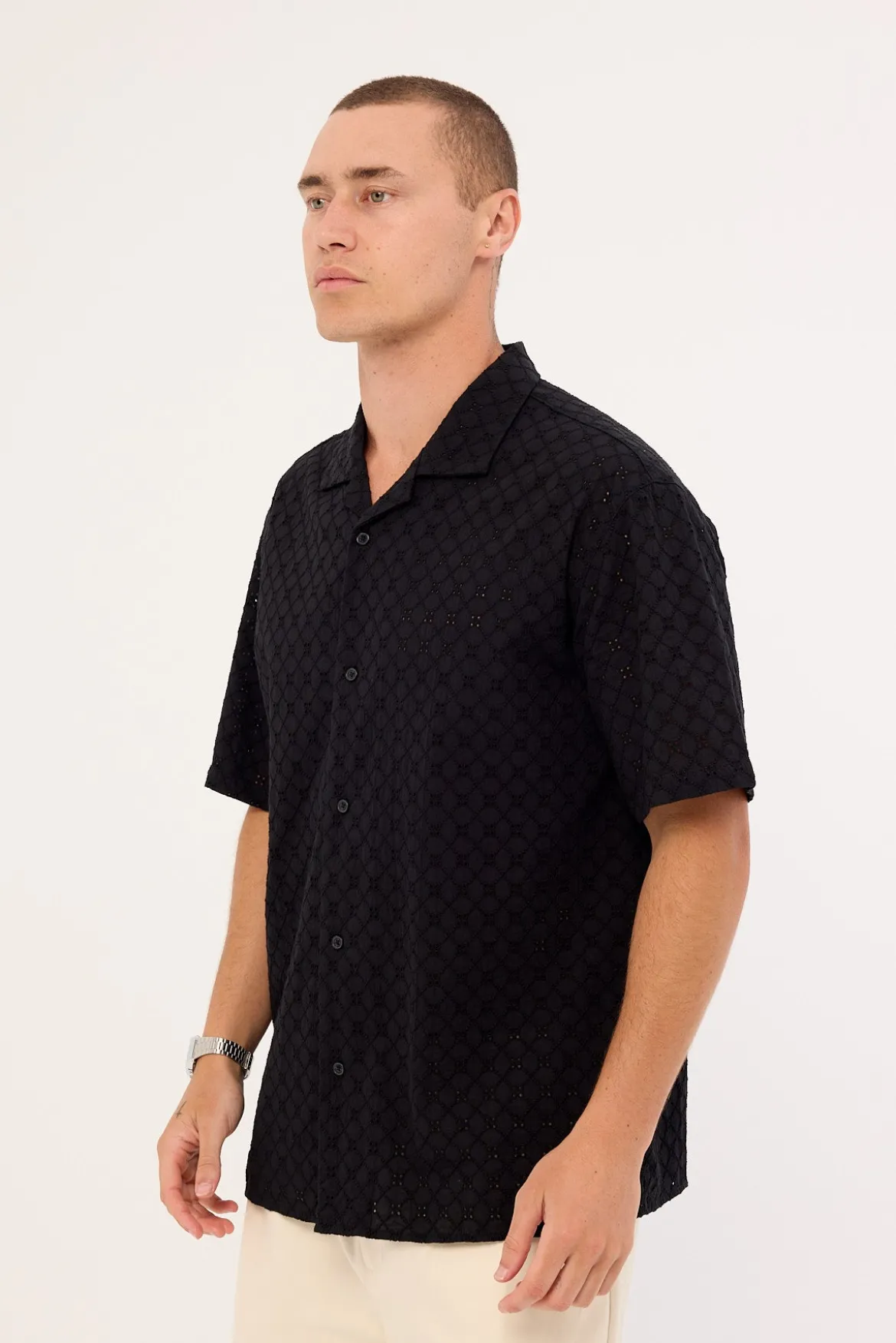 Tapestry Resort Shirt Black
