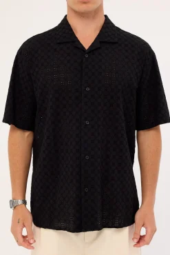 Tapestry Resort Shirt Black