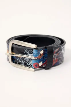 Tatsura Leather Belt Black