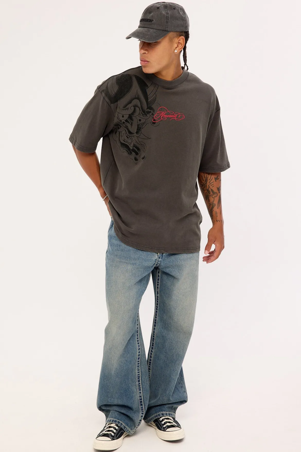 Tatsura Oversize Super Heavy Tee Acid Grey