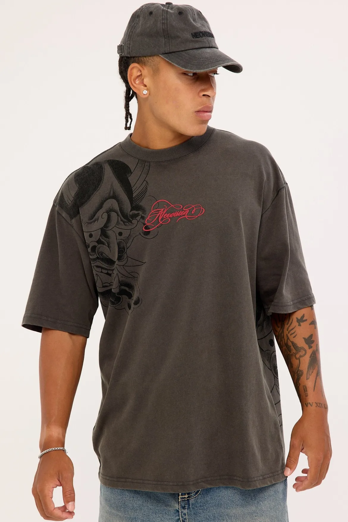 Tatsura Oversize Super Heavy Tee Acid Grey