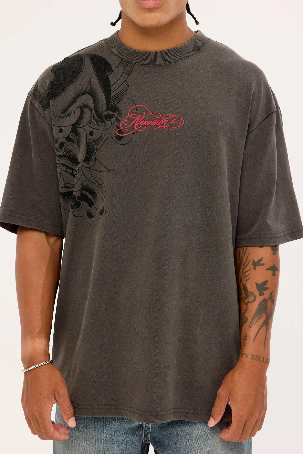 Tatsura Oversize Super Heavy Tee Acid Grey