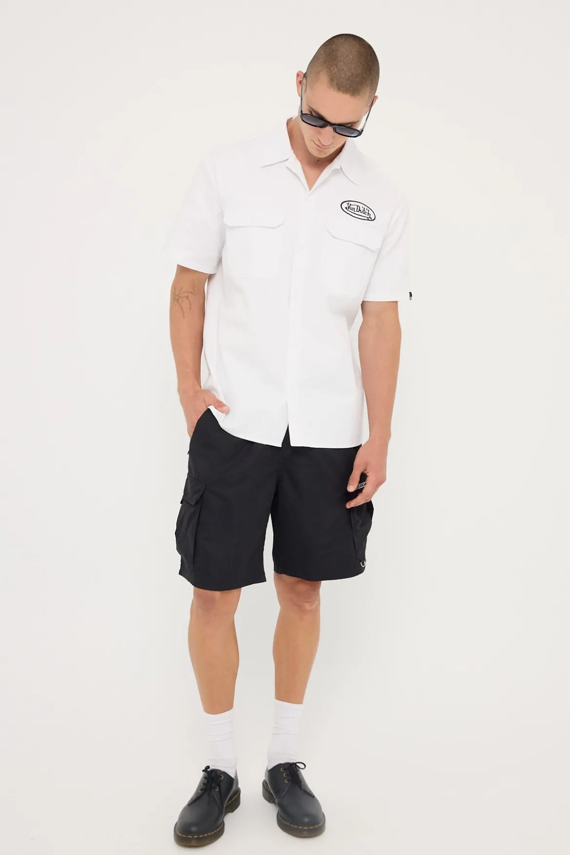 Tech Cargo Overshort Black
