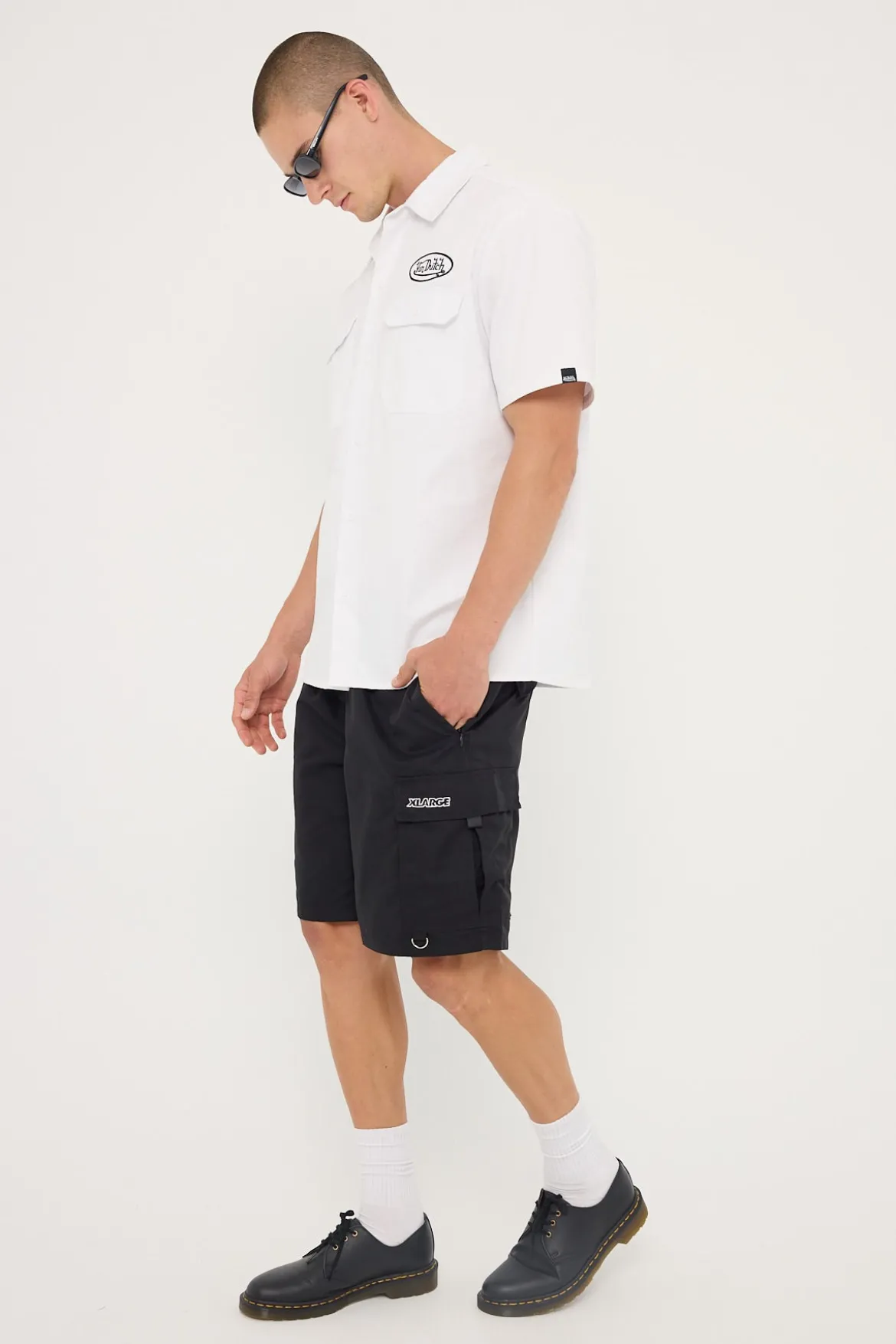 Tech Cargo Overshort Black