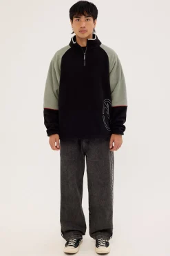 Tectonic Quarter Zip Polar Fleece Black