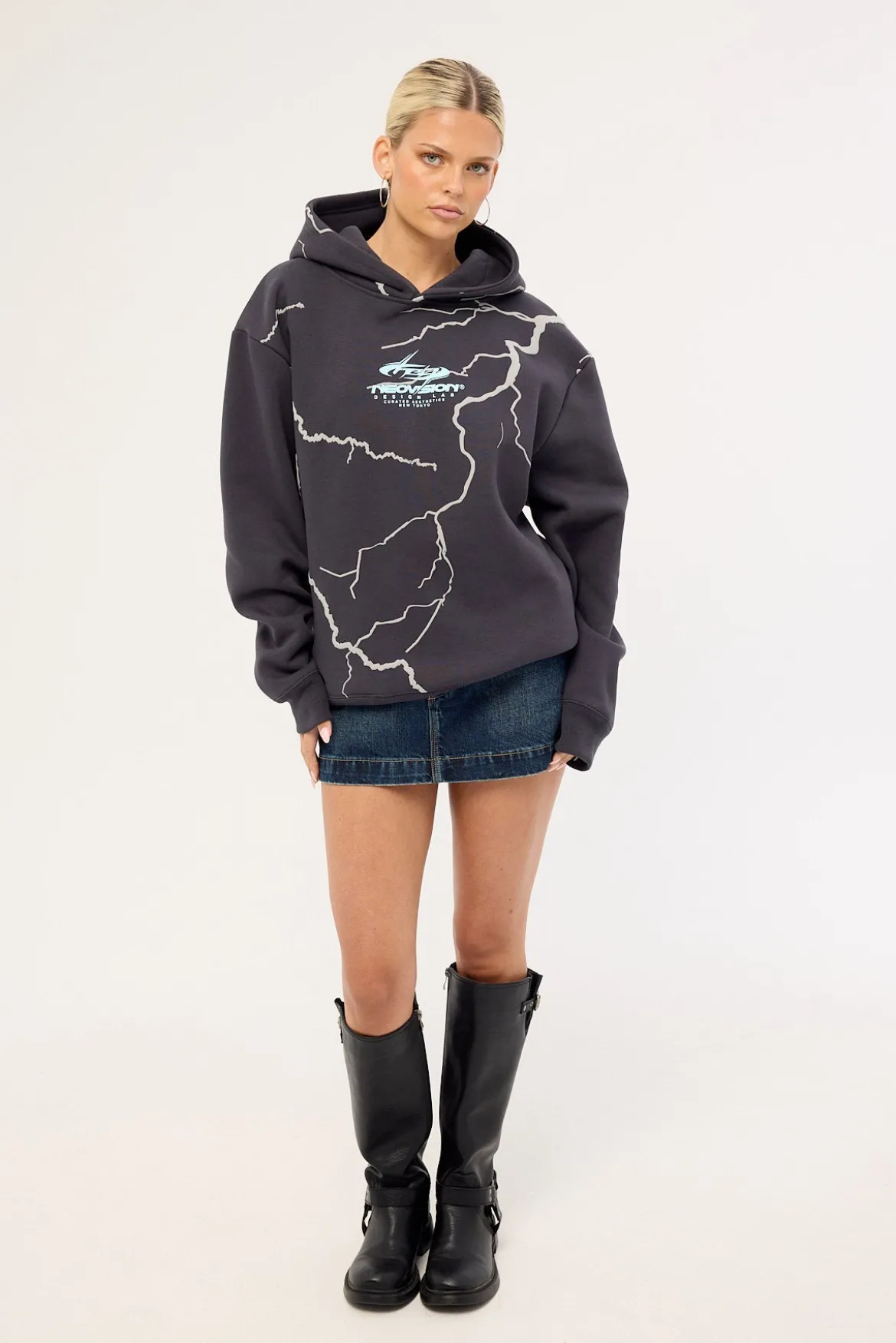 Tempest Relaxed Hoodie Washed Black