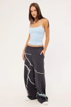Tempest Straight Leg Trackpant Washed Black