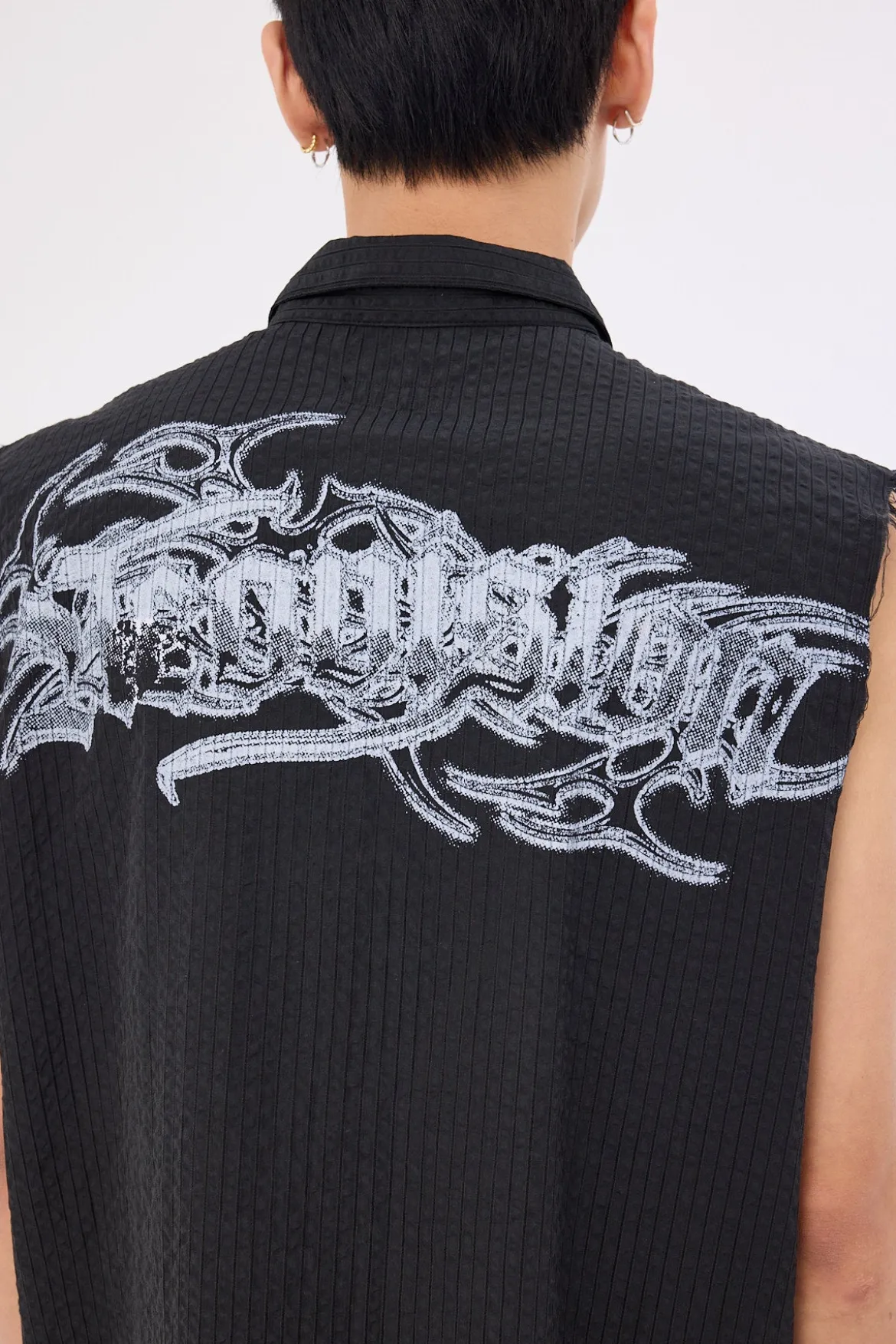 Temptation Cropped Sleeveless Shirt Black